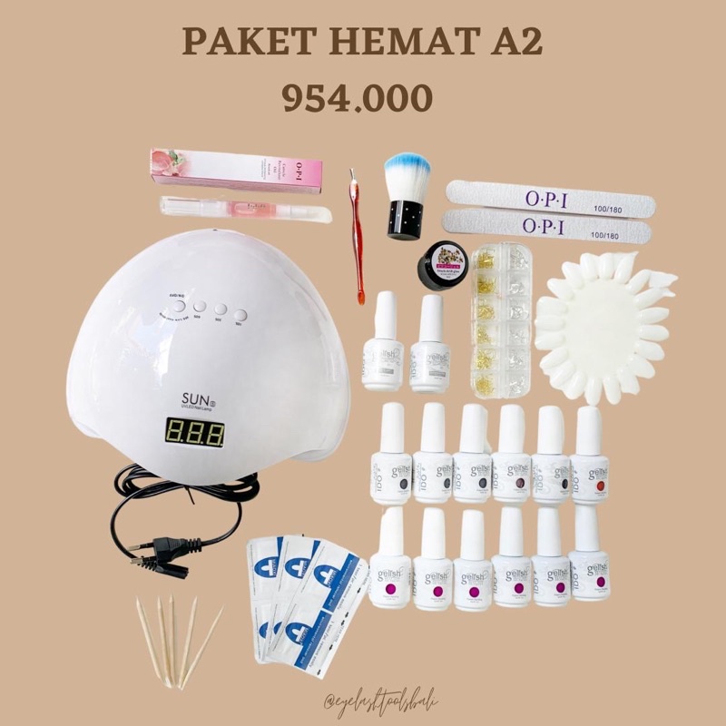 PAKET HEMAT A2 PAKET USAHA NAIL GEL NAIL ART