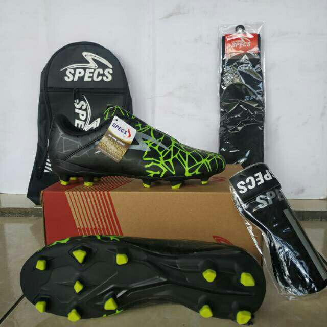 Paket Komplit Sepatu Bola Nike Tiempo gred ori.promo bola Tiempo murah.new bola Nike promo-Hitam gradsi hijau