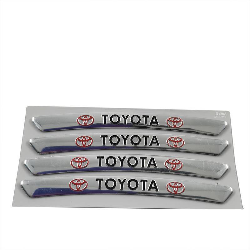 4 x Aluminum TOYOTA Letter Logo Car Auto Wheel Tire Decorative Emblem Badge Sticker Decal TOYOTA