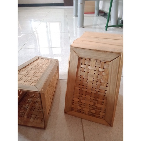[GROSIR]  KAP LAMPU/ HIASAN LAMPU KOTAK BAMBU