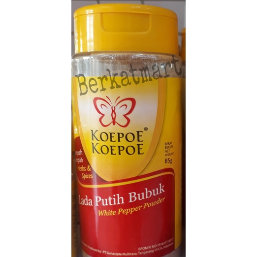 Lada Putih Bubuk Koepoe Koepoe White Pepper Powder Kupu kupu 85 gr