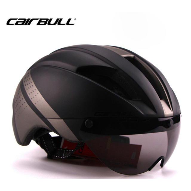 CAIRBULL Helm Sepeda Magnetic Visor Removable Lens - Size L - Black/Gray