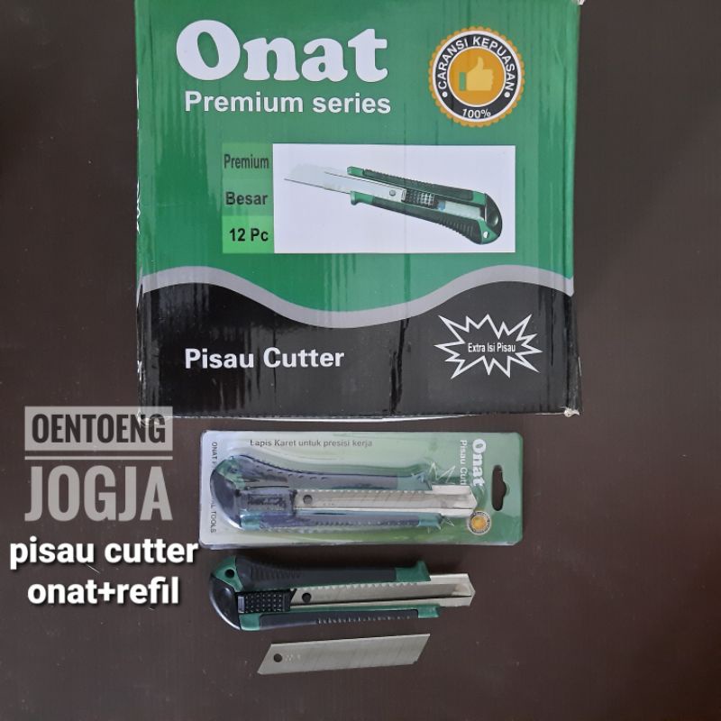 

pisau cutter besar Onat bonus refil silet