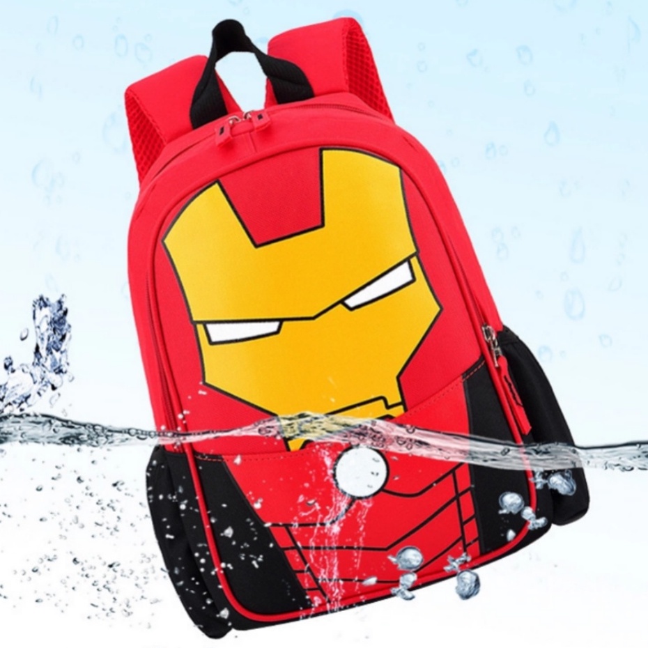 samasuka.shop - Ransel Sekolah Anak Laki Laki paud tk sd Terbaru Keren Super Hero Iron Man Kekinian