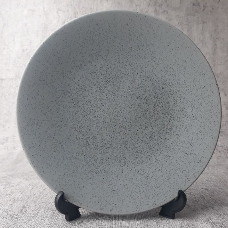 PIRING MAKAN KERAMIK MURAH / SALAD PLATE RUSTIC ukuran 21cm-Urban Grey