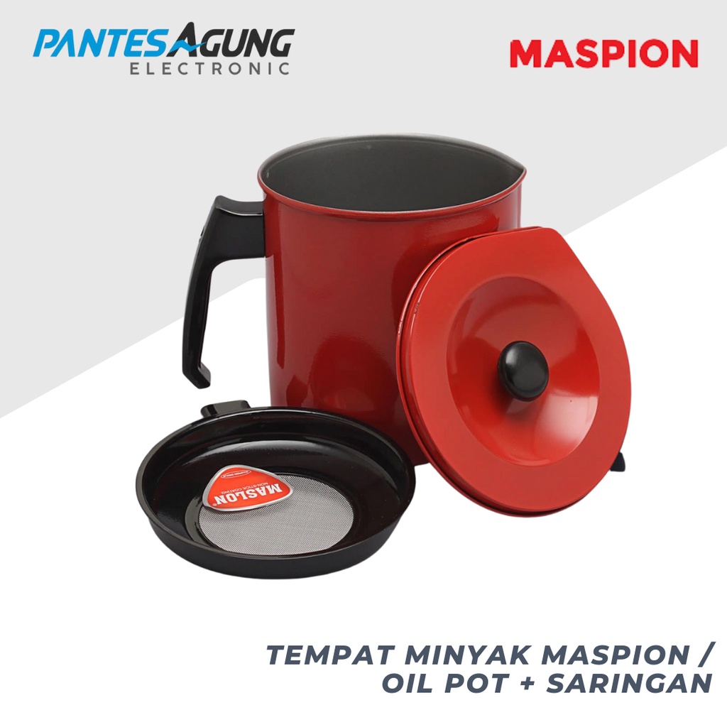 TEMPAT MINYAK MASPION / OIL POT + SARINGAN