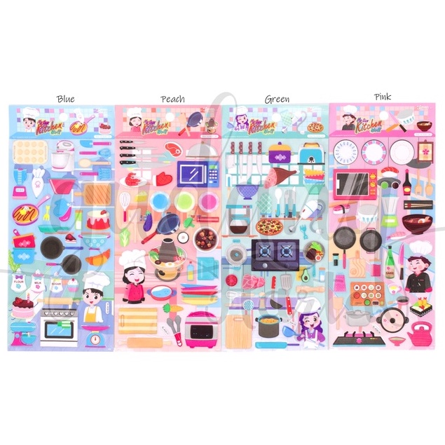 Stiker Chef And Kitchen Sticker Motif Dapur Peralatan DIY GH 303064