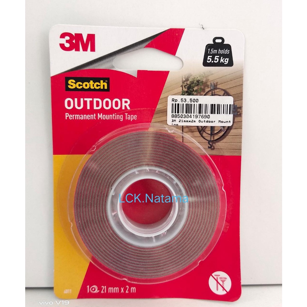 

3M Scotch OUTDOOR Permanent Mounting Tape 21mmx2m - double tape foam