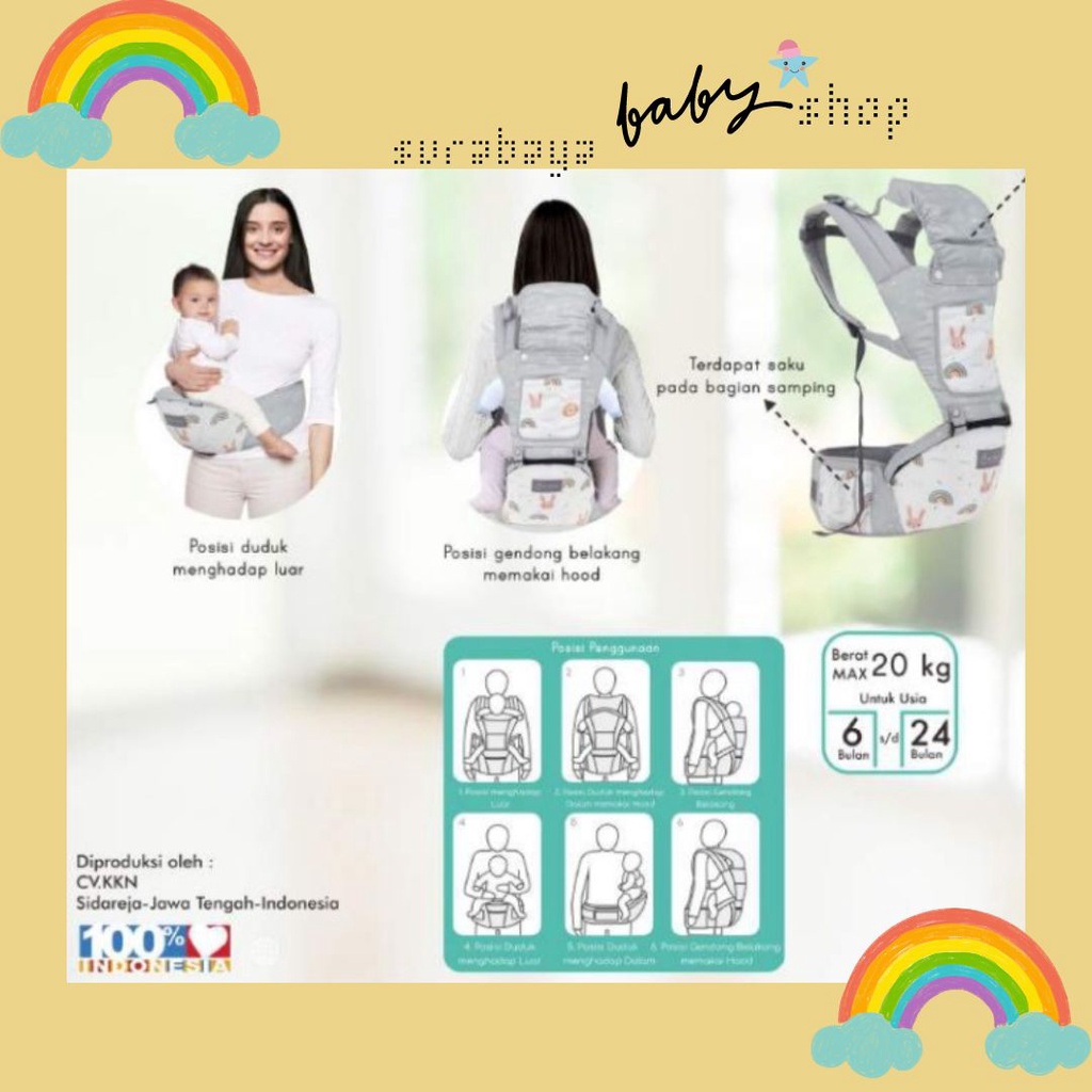 OMILAND GENDONGAN HIPSEAT RAINBOW SERIES - OB151712