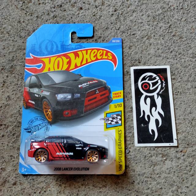 Hot wheels 2008 lancer evolution advan