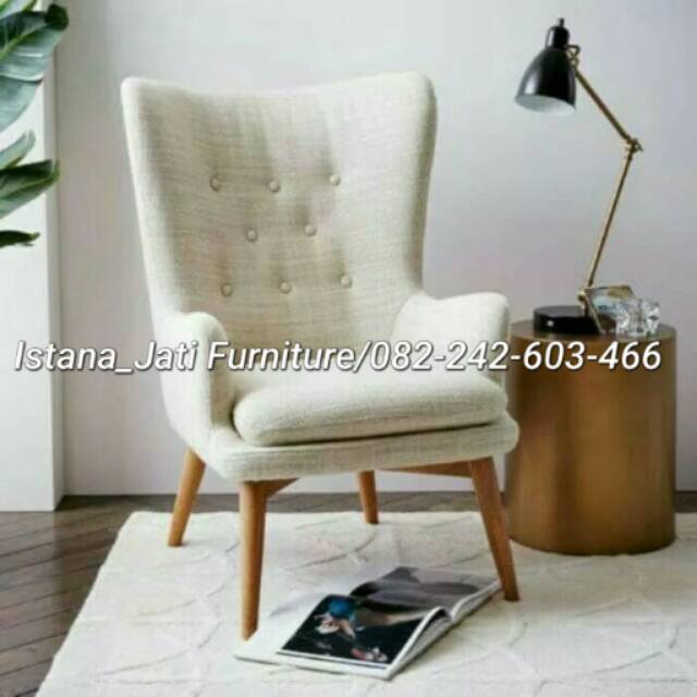 Kursi sofa single retro jati/kursi sofa tamu wingchair/meja rias kartini duco/lemari pakaian ukir