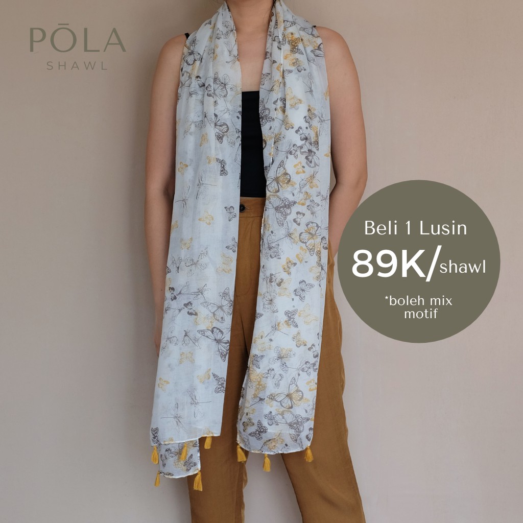 Papillon Shawl ( Selendang , Pashmina , Shawl , Scarf , Syal )