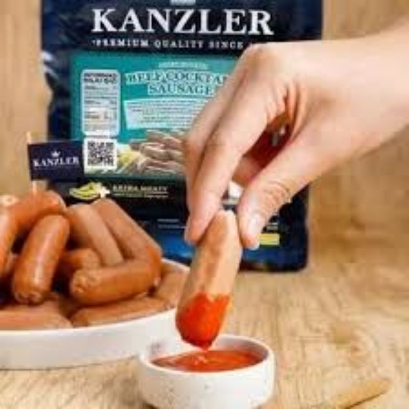 KANZLER BEEF COCKTAIL SAUSAGE 250gr / Sosis Daging Sapi Premium