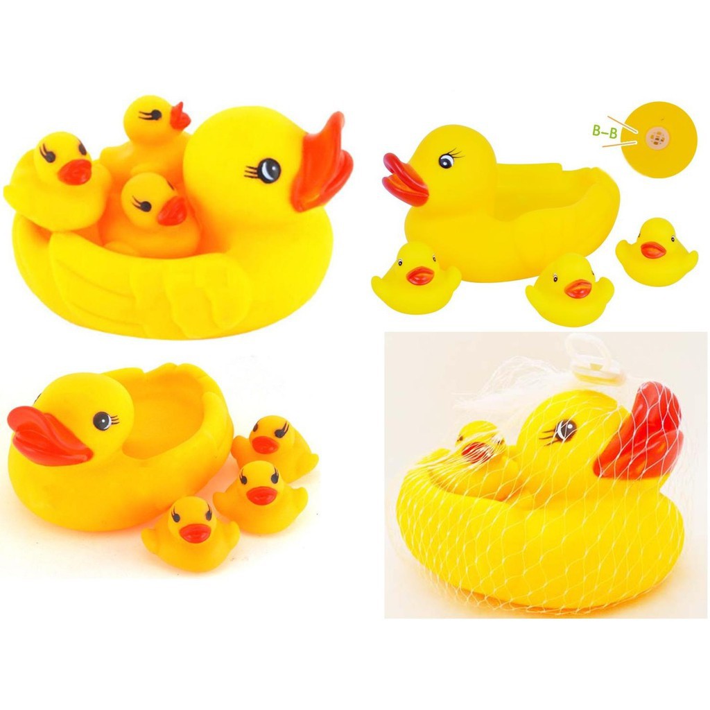 Bebek Karet Mainan Mandi Anak / Mainan Edukasi Anak/ Mainan Bayi / Bath Toys - Set Mainan Mandi Anak Bebek Bebekan - Bebek Karet Mainan - Bebek Mainan Isi 4 - Bebek Mainan Mandi