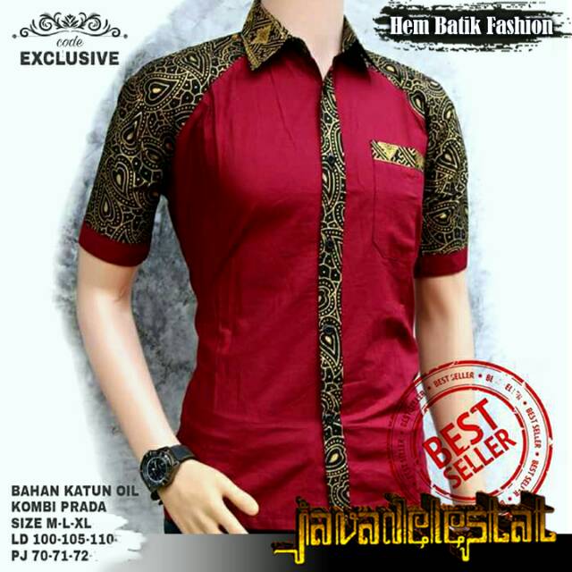 Jual Murah Hem Batik Pujangga Exclusive Kombinasi Pradha Y8VKzZuA86kQM