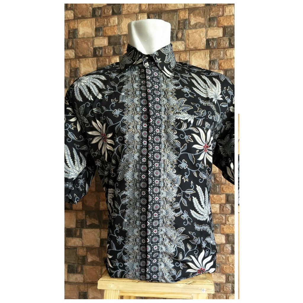 Kemeja Batik Pria Motif Pisang Gold Dan Warna Lain