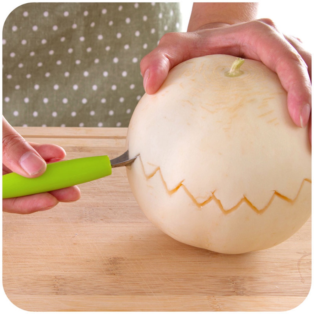 【COD Tangding】1PC Stainless Steel Fruit Digger To Cut Watermelon Artifact Fruit Ball Digger Ice Cream Round Spoon Cut Fruit Segmentation Carving Knife