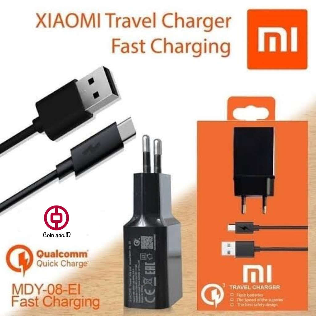 Charger XIAOMI FAST CHARGING ORIGINAL (9V-2A) pengisian cepat for xiomi/redmi/note7/5/5a/4x/4A/a1/A2