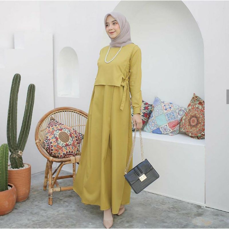 Gamis Modern Wanita Terbaru 2021 Jumbo Putih Hitam Polos Premium Remaja  Pesta Mewah Kekinian Murah