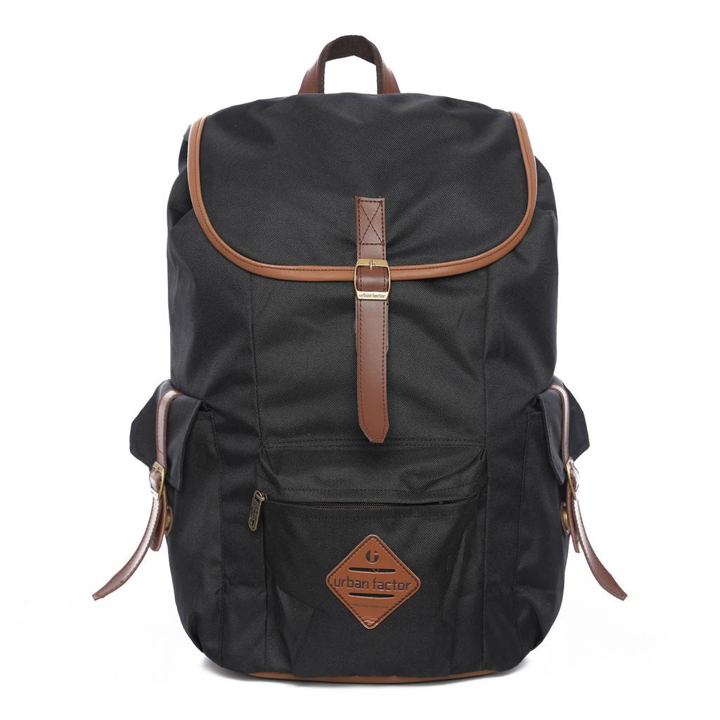 HOLIDAY BLACK |Urban Factor x FORIND| Tas Ransel Punggung Ori Bag Pria Wanita Backpack Baru Besar