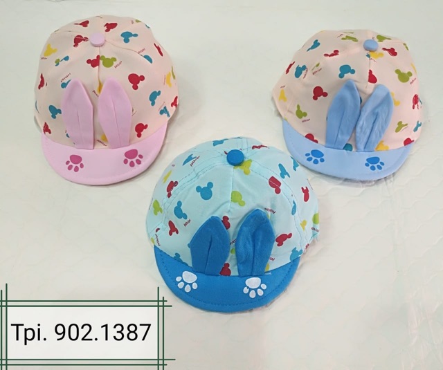 Topi pad bayi unisex 0-6 bulan