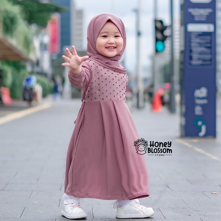 HONEYBLOSSOM gamis bayi perempuan 6 12 bulan alesha / gamis bayi perempuan 1 tahun