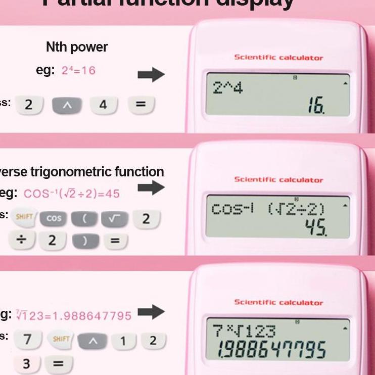 

㊯ Mukava Kalkulator Color Function Scientific Kalkulator 24 Fungsi Kalkulasi 3 Warna 1700 - CU2 ↗