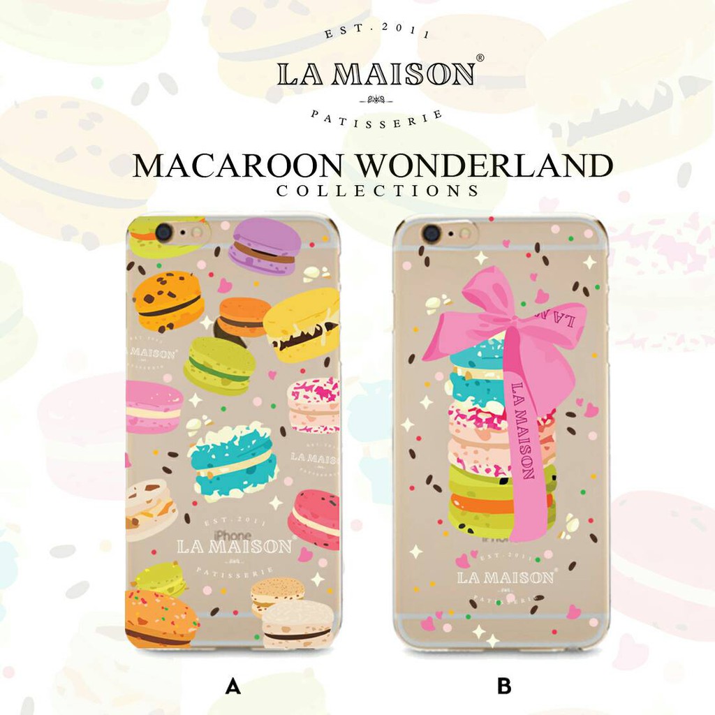 custom case la maison macaroon bisa kasih nama