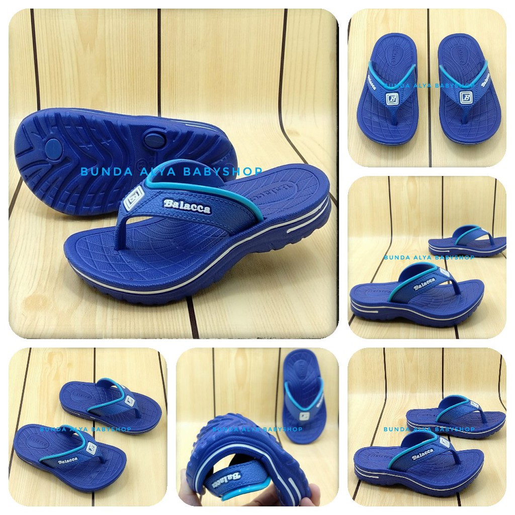 Sendal Anak Laki Jepit Umur 3 4 5 6 Tahun Karet Anti Licin BIRU - Sandal Anak Cowok Karet Anti Licin Size 23 - 33