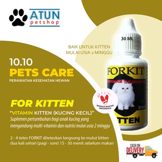 Vitamin KITTEN Grokit Untuk Pertumbuhan Kucing Kecil Mulai Usia 2 