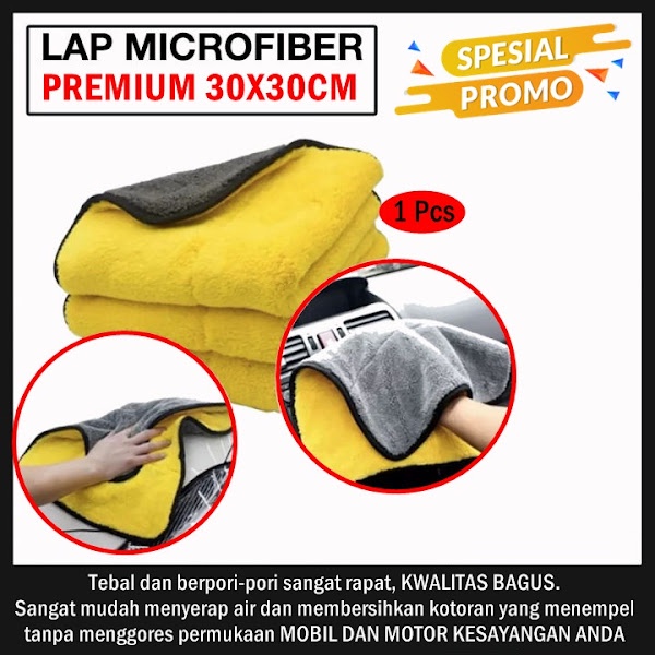 TERBARU kain lap drying towel microfiber 30x30 kain lap pembersih mobil motor microfiber halus terba
