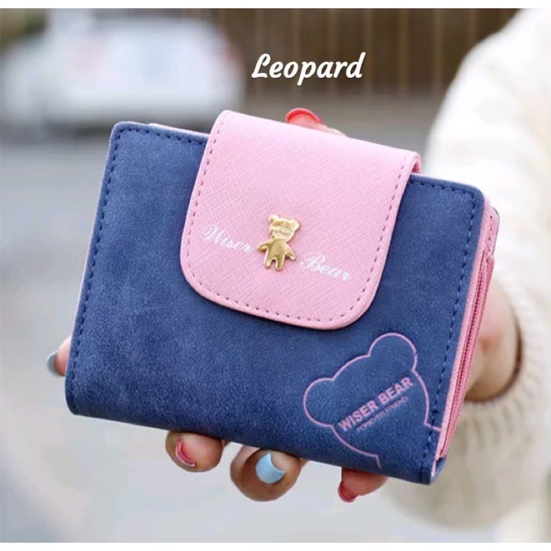 Dompet bear size mini WISHERBEAR /dompet wanita /dompet lipat murah