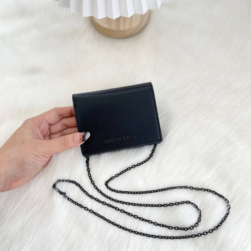 C1075 Dompet Mini Selempang Wanita CK Snap Button Wallet