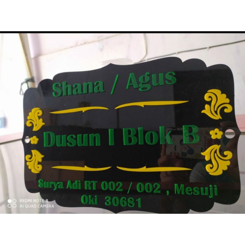 Nomor Rumah Akrilik Timbul