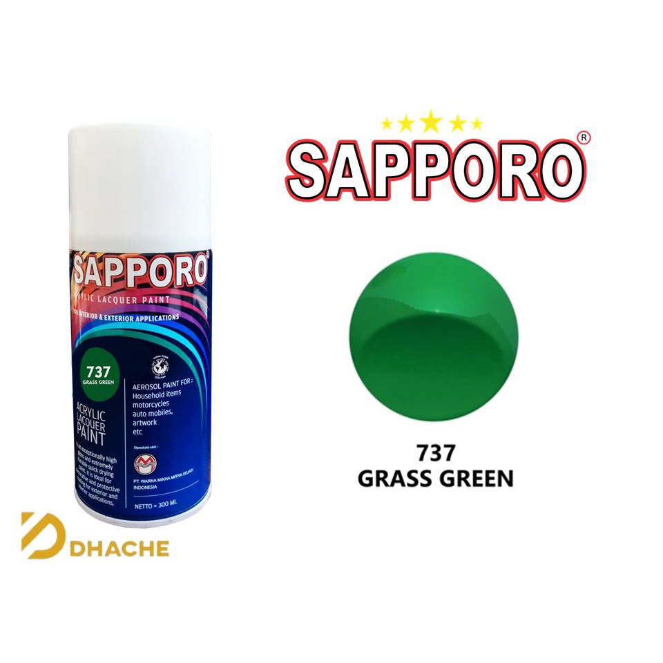 SAPPORO SPRAY SOLID 737 GRASS GREEN 300 ML