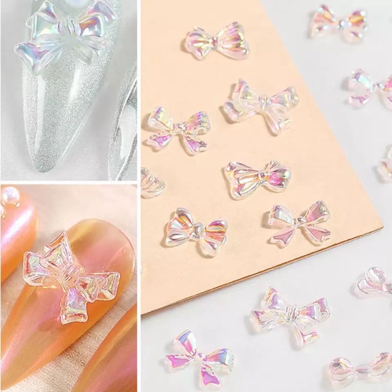 1 SET RESIN BOW PITA NAILART / Hiasan Resin Pita 3d Timbul Gaya Jepang New Style Resin Pita Nail Charm