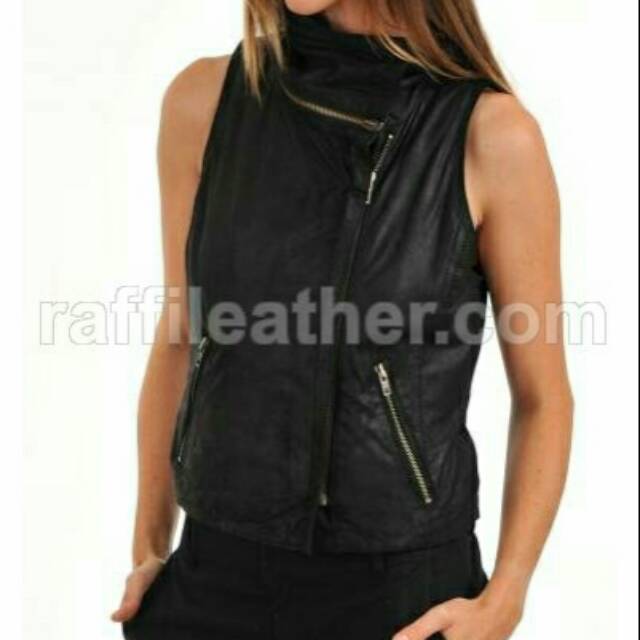 Vest Kulit Wanita New Fashion