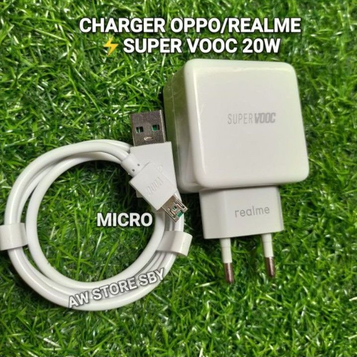 CHARGER REALME SUPER VOOC MICRO USB REALME 3 pro/ oppo F1+ F3+ F9 F11 pro (MICRO 20W)