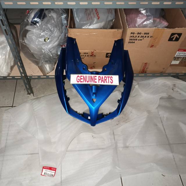 Tameng Cover Dada Depan Vario Techno 110 Karbu Biru 64301-KVB-N50VBM Ori Orginal Ahm