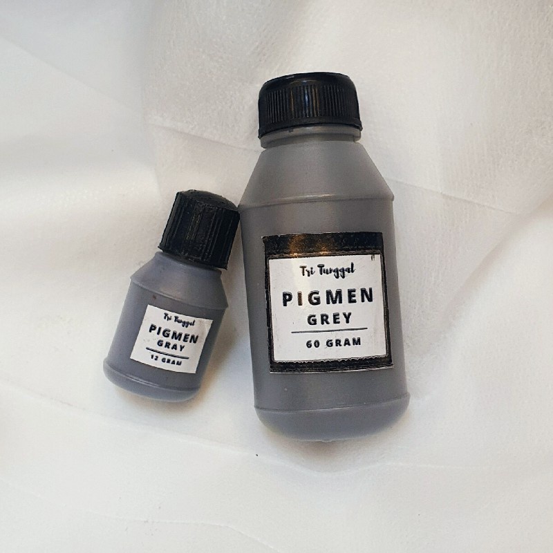 PIGMEN 12gr GREY Abu-Abu Mini Kecil Pewarna Sablon Pigment Color Slime Clay DIY Waterbased Tie Dye Cat Warna Warni Air Cairan Liquid Painting Kerajinan Prakarya Art Seni Kesenian Perlengkapan Drawing Melukis Lukis Grosir Prakarya Malang