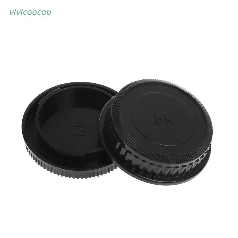 Vivi Set Cover Pelindung Lensa Kamera Belakang Anti Debu Bahan Plastik Warna Hitam Untuk Pentax Pk Da126