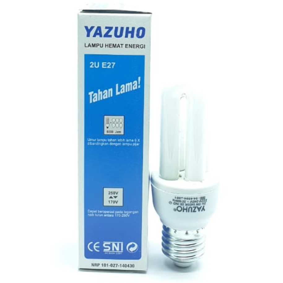 Yazuho PLC 2U 5w 8w 11w Lampu Hemat Energi Cahaya Putih