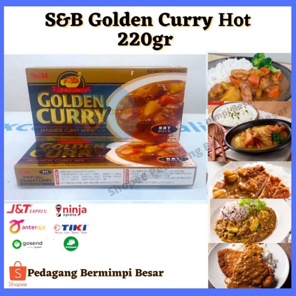 S&amp;B Golden Curry 220gr Hot | Kari Blok | Kari Jepang | Kari Pedas