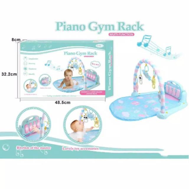 Piano gym rack - baby play matt alas tidur bayi musik - playmat piano musik musical