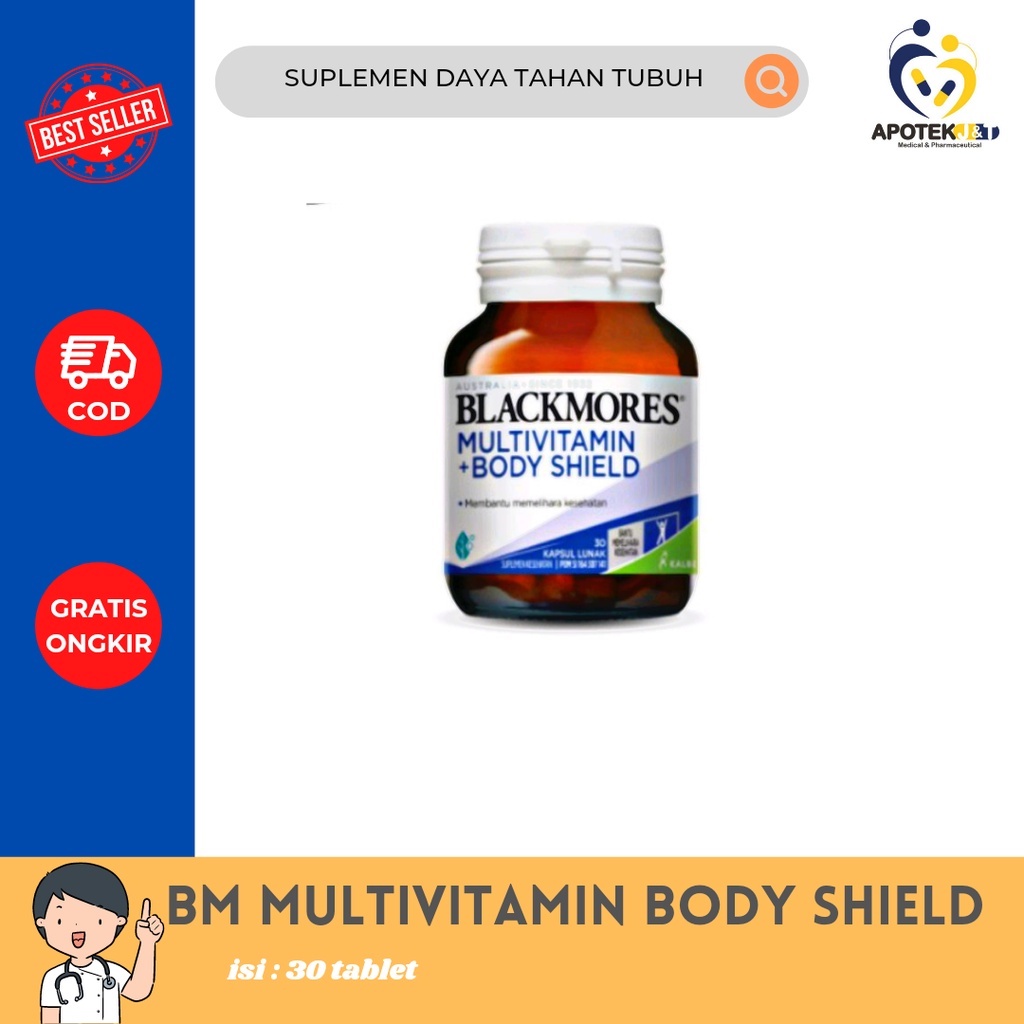 BLACKMORES MULTIVITAMIN BODY SHIELD ISI 30 Tablet / VITAMIN DAYA TAHAN TUBUH