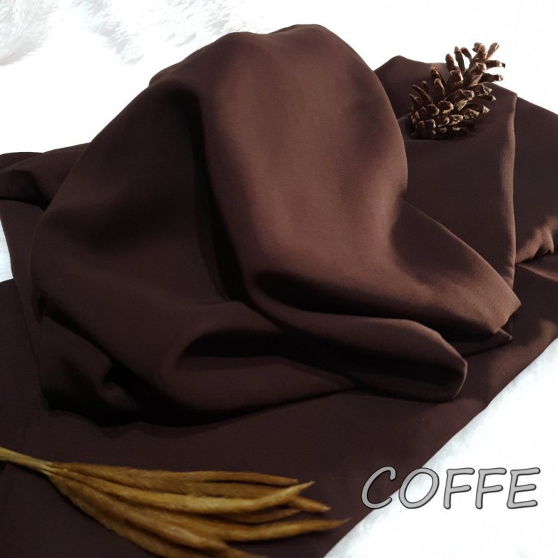 Khimar Jumbo XXXL Hijab Instan Syari Wolfis Grade A-Coklat