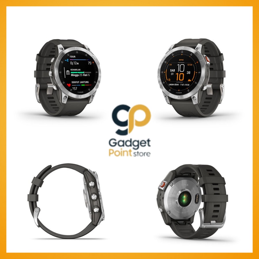 Garmin Epix 2 | Epix Gen 2 | epix™ (Gen 2) Slate Steel - Garandi Resmi TAM 2 Tahun