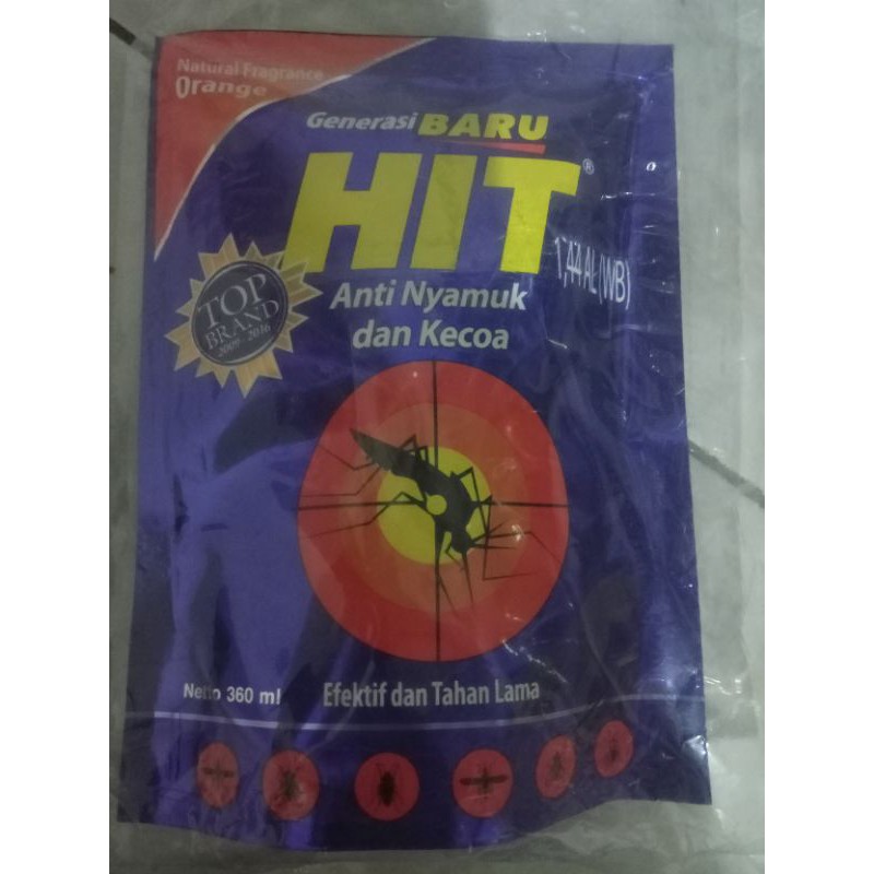 Hit Cair Refill  Anti Nyamuk Orange 360ml Pouch