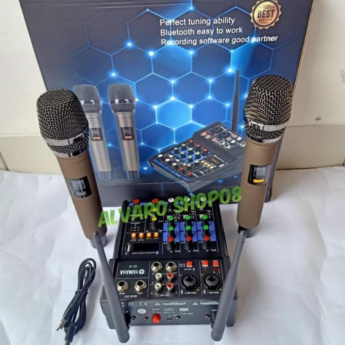 Mixer | Mixer Audio Yamaha G4 Bluetooth With 2 Wireless Microphpne Kualitas Terbaik