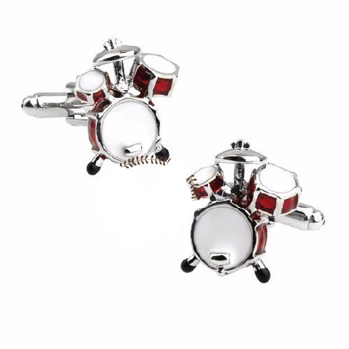 Houseofcuff Cufflink Manset Kancing Kemeja Drum Set Red Cufflinks